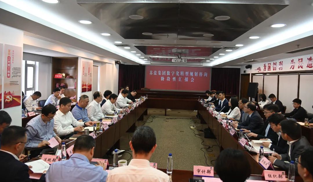 蘇鹽集團召開數字化轉型規劃咨詢階段工作匯報會 蘇鹽集團召開數字化轉型規劃咨詢階段工作匯報會